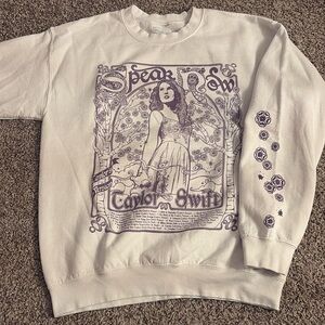 Taylor Swift Speak Now Taylor’s Version Tracklist White Crewneck in Size Medium